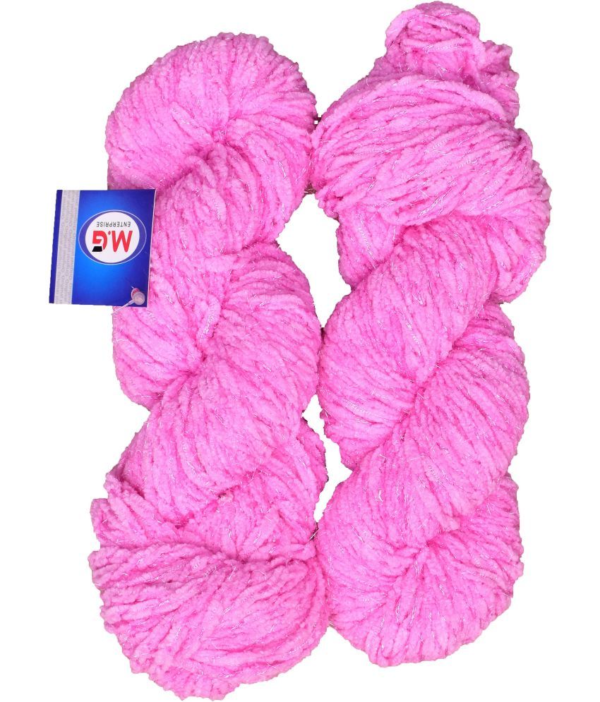     			Knitting Yarn Puff Knitting Yarn Thick Chunky Wool, Extra Soft Thick Dark Pink 400 gm  Best Used with Knitting Needles, Crochet Needles Wool Yarn for Knitting.