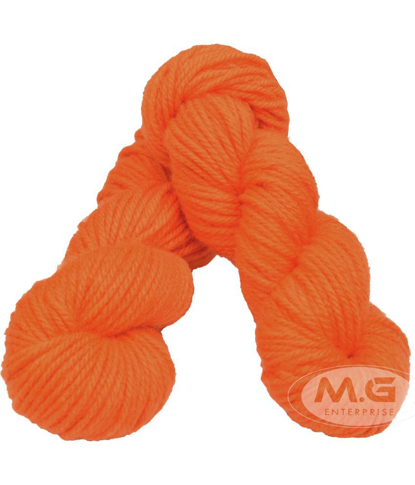     			Knitting Yarn Thick Chunky Wool, Varsha Orange 500 gm  Best Used with Knitting Needles, Crochet Needles Wool Yarn for Knitting. By Oswal S TE