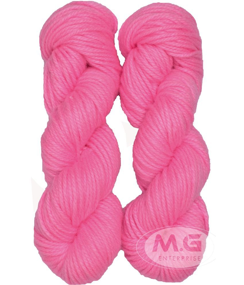     			Knitting Yarn Thick Chunky Wool, Varsha Pink 500 gm  Best Used with Knitting Needles, Crochet Needles Wool Yarn for Knitting. By Oswal O PC