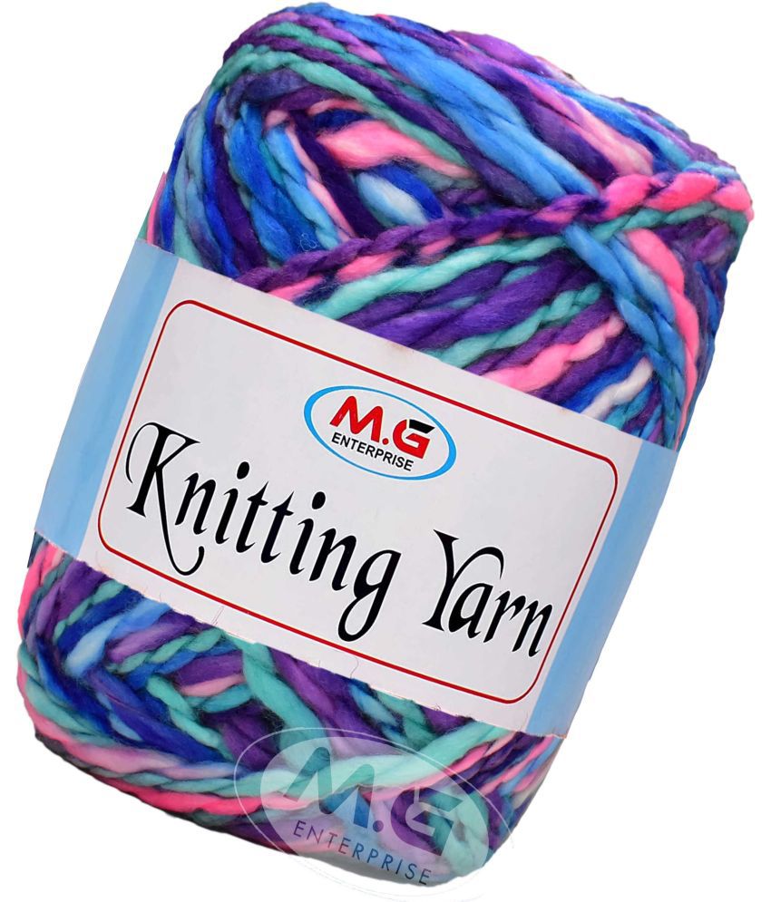     			Knitting Yarn Thick Chunky Wool, Sumo  Teal mix 300 gms- Art-HCE