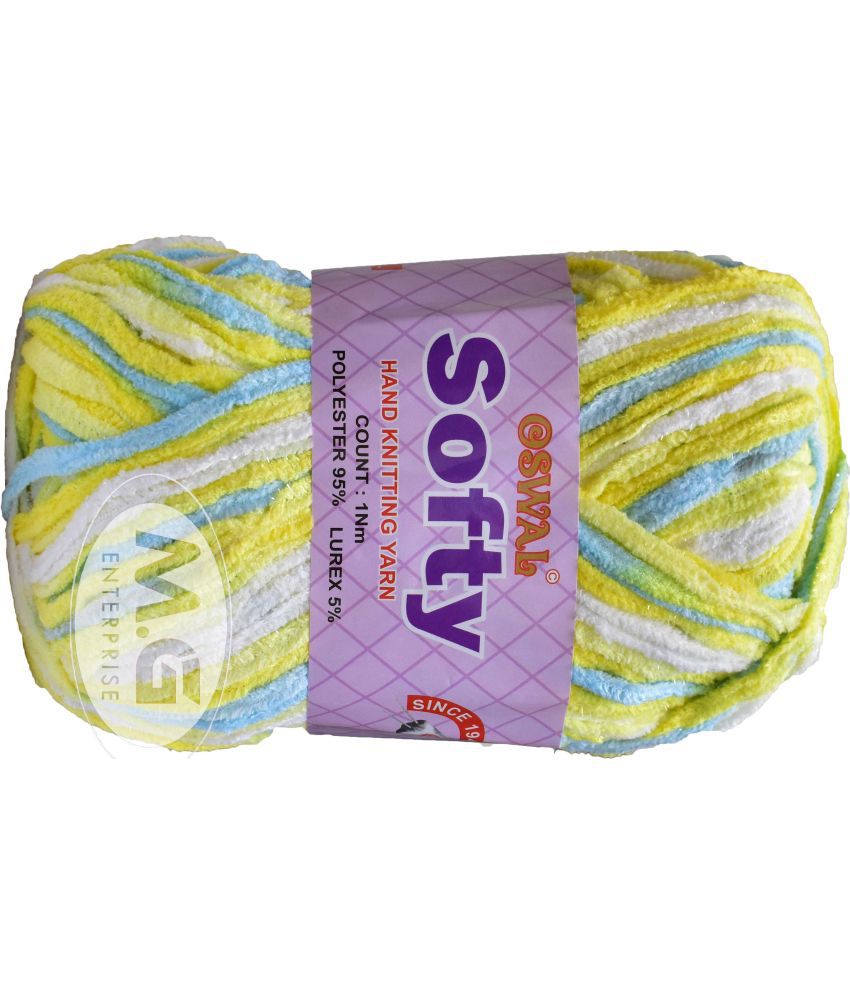     			Knitting Yarn Thick Chunky Wool, Softy Dafodil WL 150 gm  Best Used with Knitting Needles, Crochet Needles Wool Yarn for Knitting