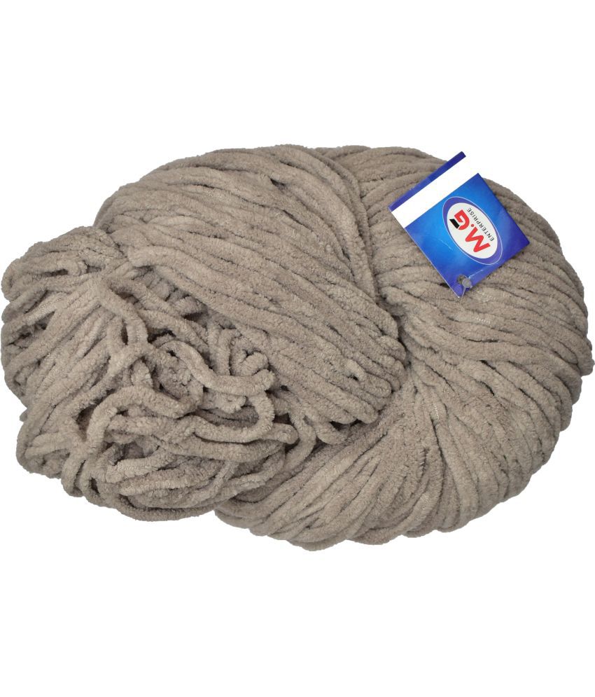     			Knitting Yarn Thick Chunky Wool, Velvety Mouse grey 400 gm  Best Used with Knitting Needles, Crochet Needles Wool Yarn for Knitting. By Gang A BB