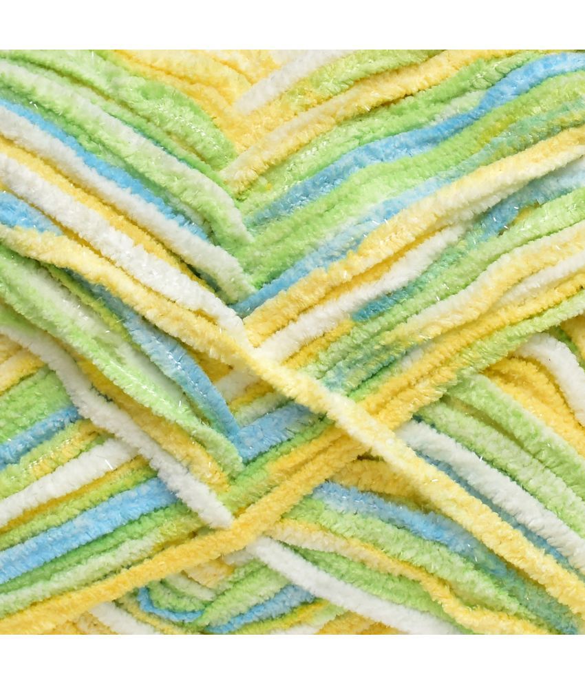     			Knitting Yarn Thick Chunky Wool, Blanket Green Daffodil  WL 600 gm
