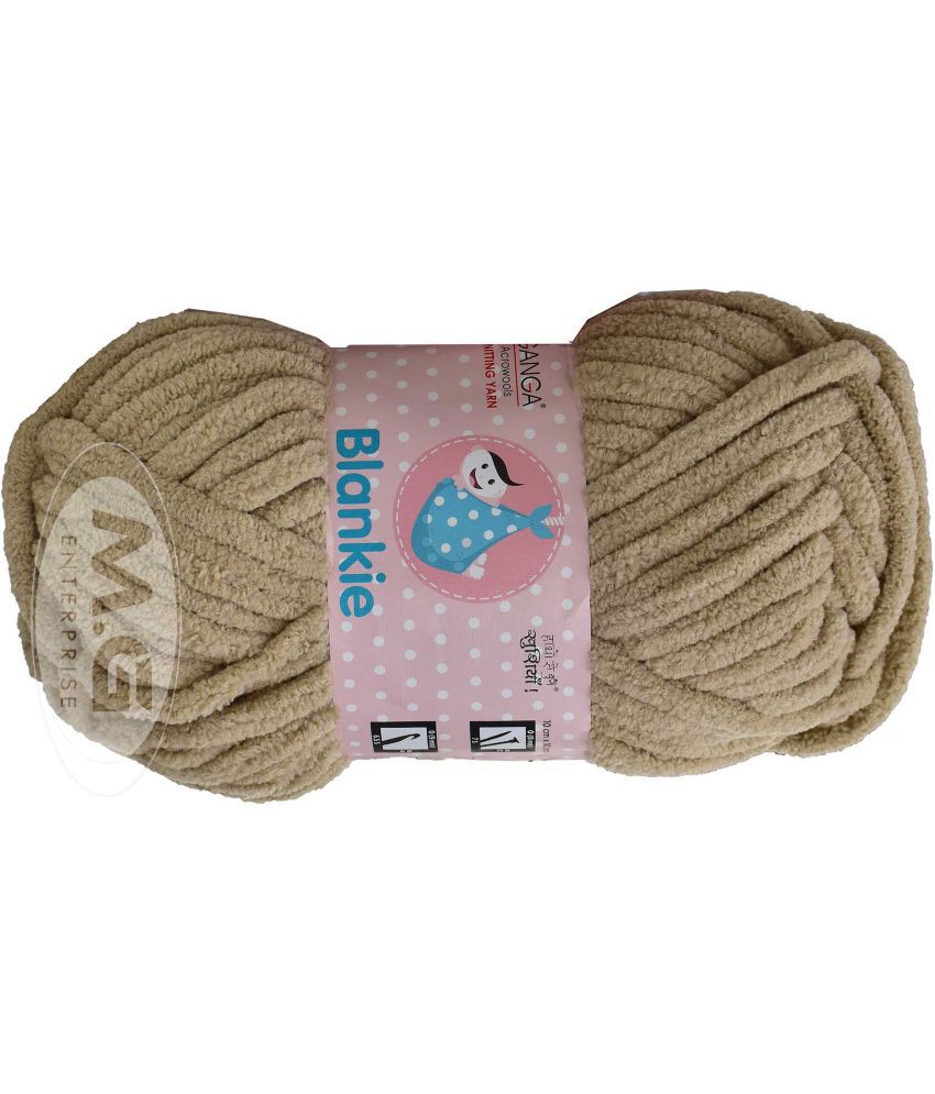     			Knitting Yarn Thick Chunky Wool, Blankie Skin 300 gm Best Used with Knitting Needles, Crochet Needles Wool Yarn for Knitting, With Needle.-L