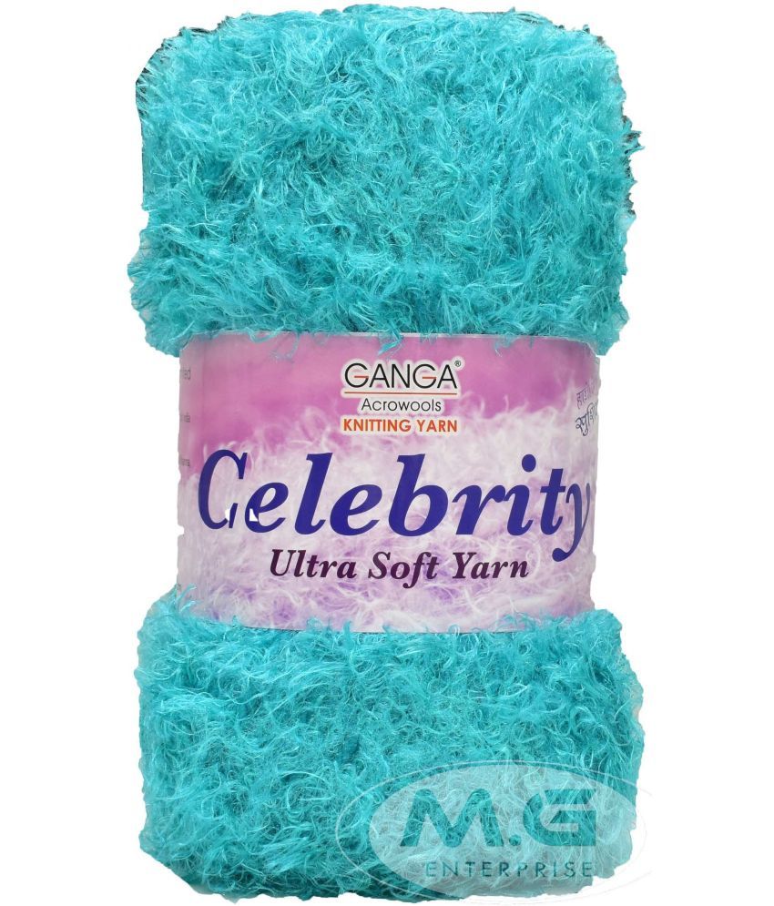     			Knitting Yarn Thick Chunky Wool, Celebrity Teal 200 gm Best Used with Knitting Needles, Crochet Needles Wool Yarn for Knitting, With Needle.-V