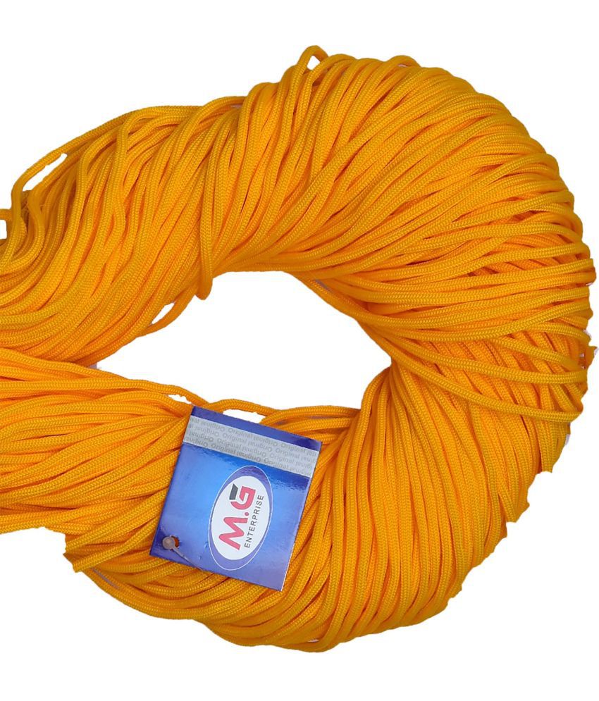     			Macrame Orange Braided Cord Thread Nylon knot Rope sturdy cording, mildew resistant DIY 3 mm 30 m for Jewelry Making, Bags & art craft