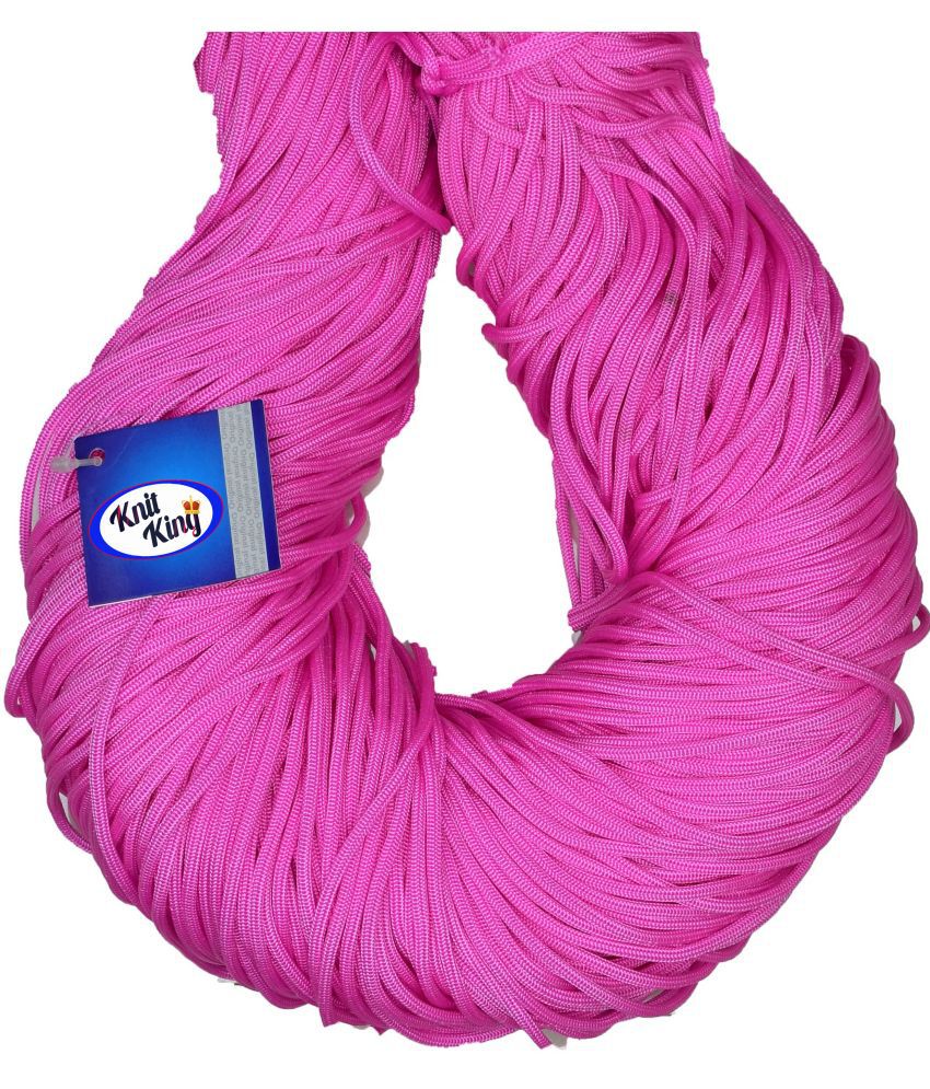     			Macrame Pink Braided Cord Thread Nylon knot Rope sturdy cording, mildew resistant DIY 3 mm 150 m for Jewelry Making, Bags & art craft