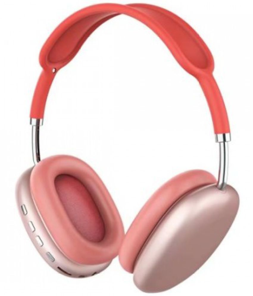     			OLIVEOPS P9 Red Headphones Bluetooth Bluetooth Headphone On Ear 4 Hours Playback Active Noise cancellation IPX4(Splash & Sweat Proof) Red