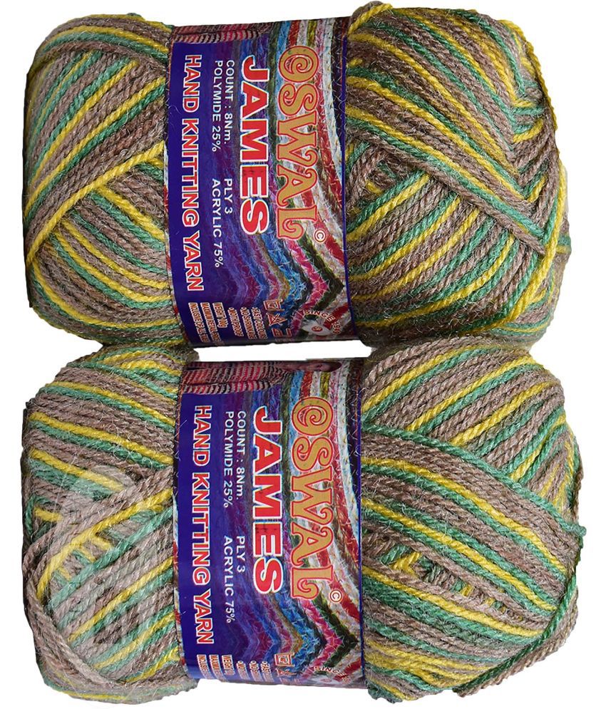     			Oswal James Knitting  Yarn Wool, Moss Ball 200 gm  Best Used with Knitting Needles, Crochet Needles  Wool Yarn for Knitting. By Oswa X YA
