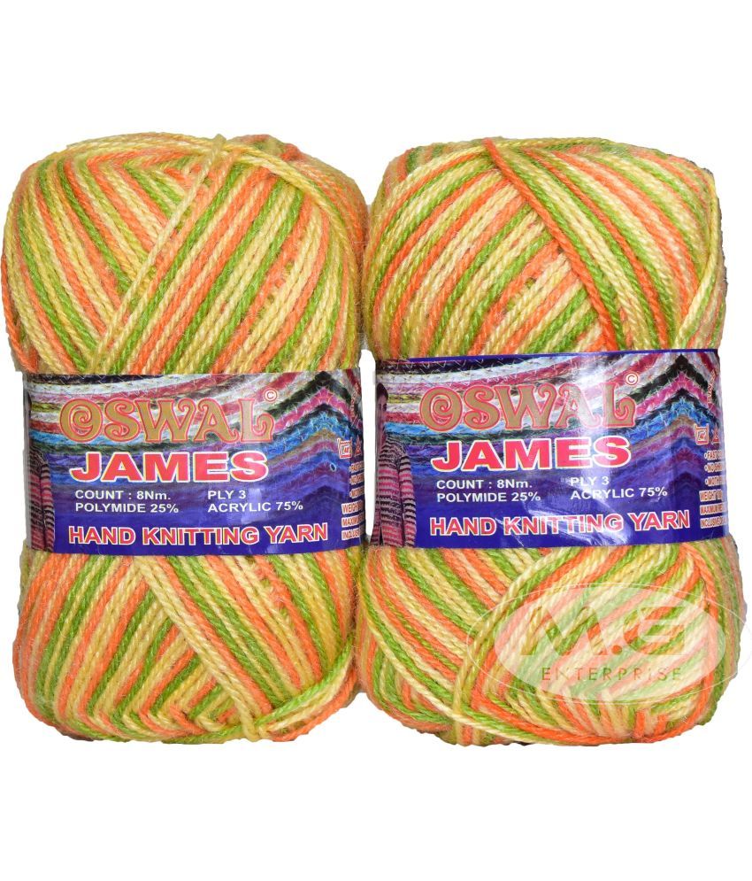     			Oswal James Knitting  Yarn Wool, Carrot Ball 700 gm  Best Used with Knitting Needles, Crochet Needles  Wool Yarn for Knitting. By Oswa Q RA