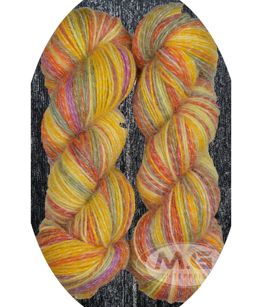     			Oswal Knitting Yarn Arman Wool, Soft Fancy Wool Mango Mix 300 gm  Best Used with Knitting Needles, Soft Fancy Wool Crochet NeedlesWool Yarn for Knitting. Knitting Yarn Thread, By Oswal M