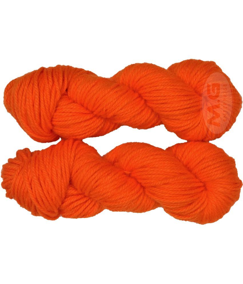     			Oswal Knitting Yarn Thick Chunky Wool, Orange 500 gm ART - AAJE