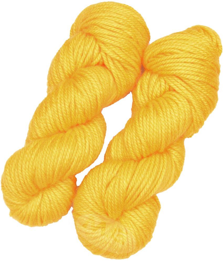     			Oswal Knitting Yarn Thick Chunky Wool, Yellow 300 gm ART - AAAC