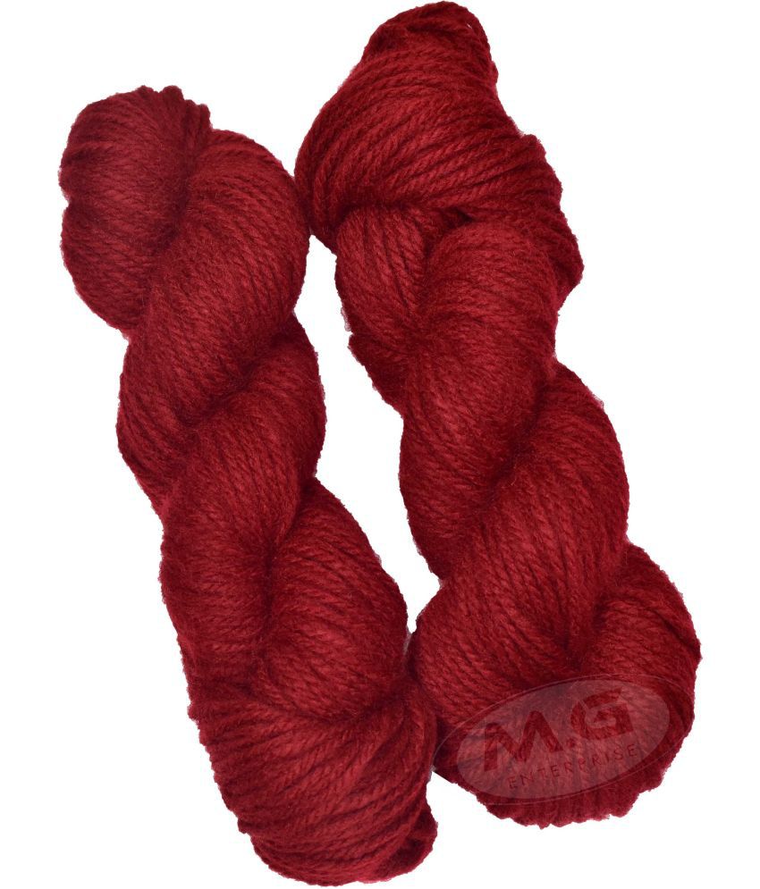     			Oswal Knitting Yarn Thick Chunky Wool, Mehroon 300 gm ART - AAJC