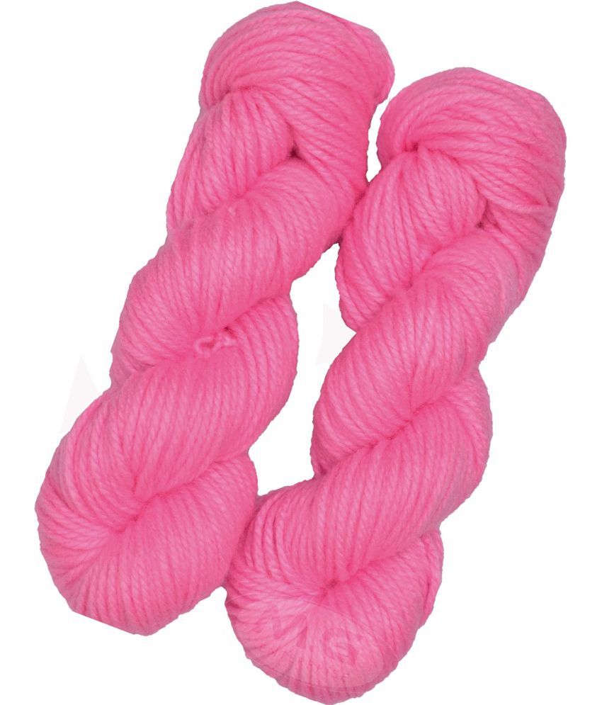     			Oswal Knitting Yarn Thick Chunky Wool, Pink 400 gm ART - AAJF