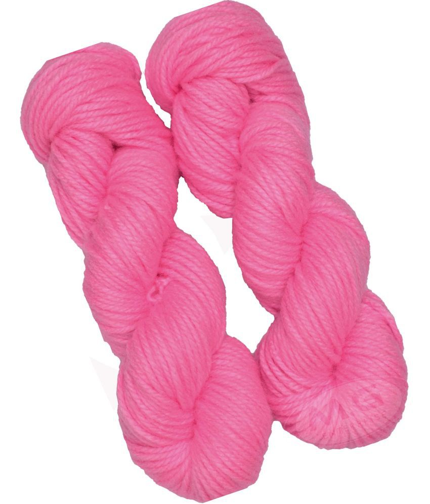     			Oswal Knitting Yarn Thick Chunky Wool, Pink 400 gm ART - AAJF