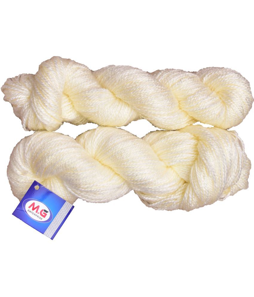     			Popeye Cream (200 gm)  Wool Hank Hand knitting wool / Art Craft soft fingering crochet hook yarn, needle knitting yarn thread dye  AA