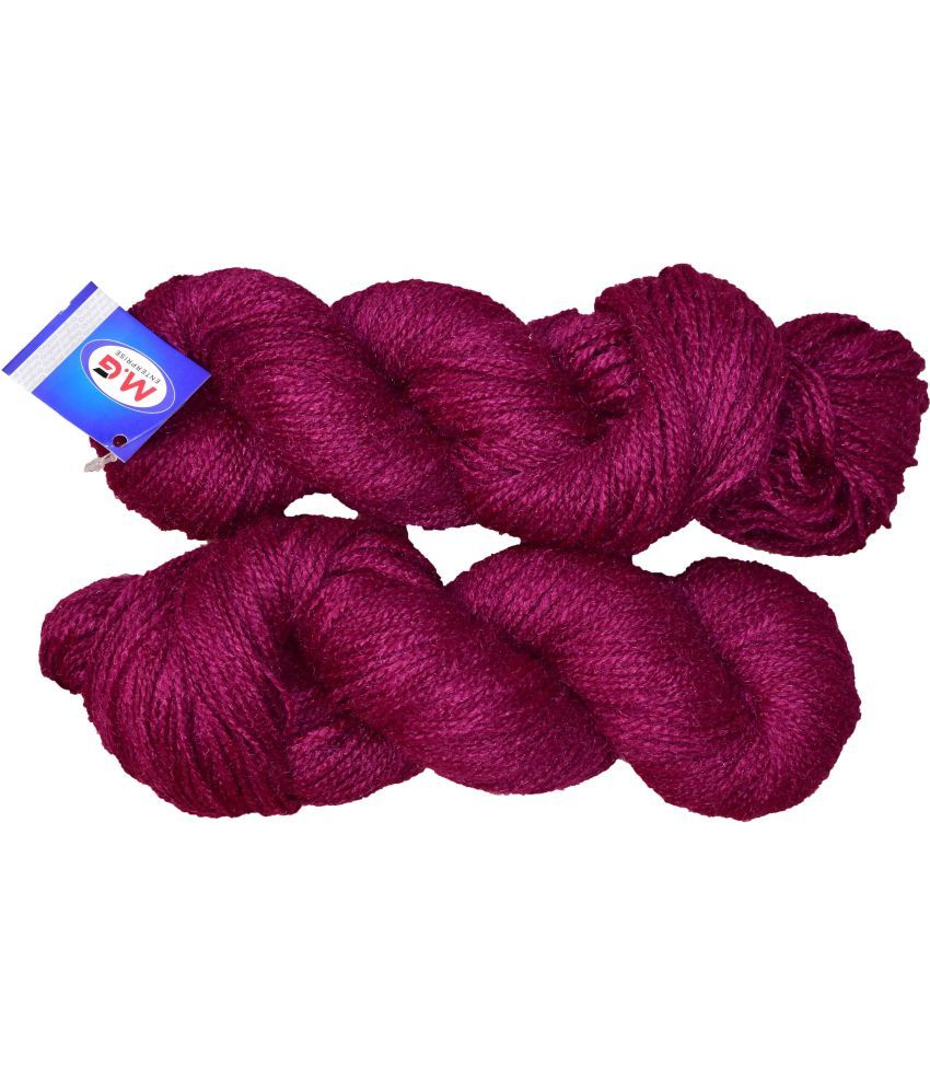     			Popeye Deep Magenta (200 gm)  Wool Hank Hand knitting wool / Art Craft soft fingering crochet hook yarn, needle knitting yarn thread dyed