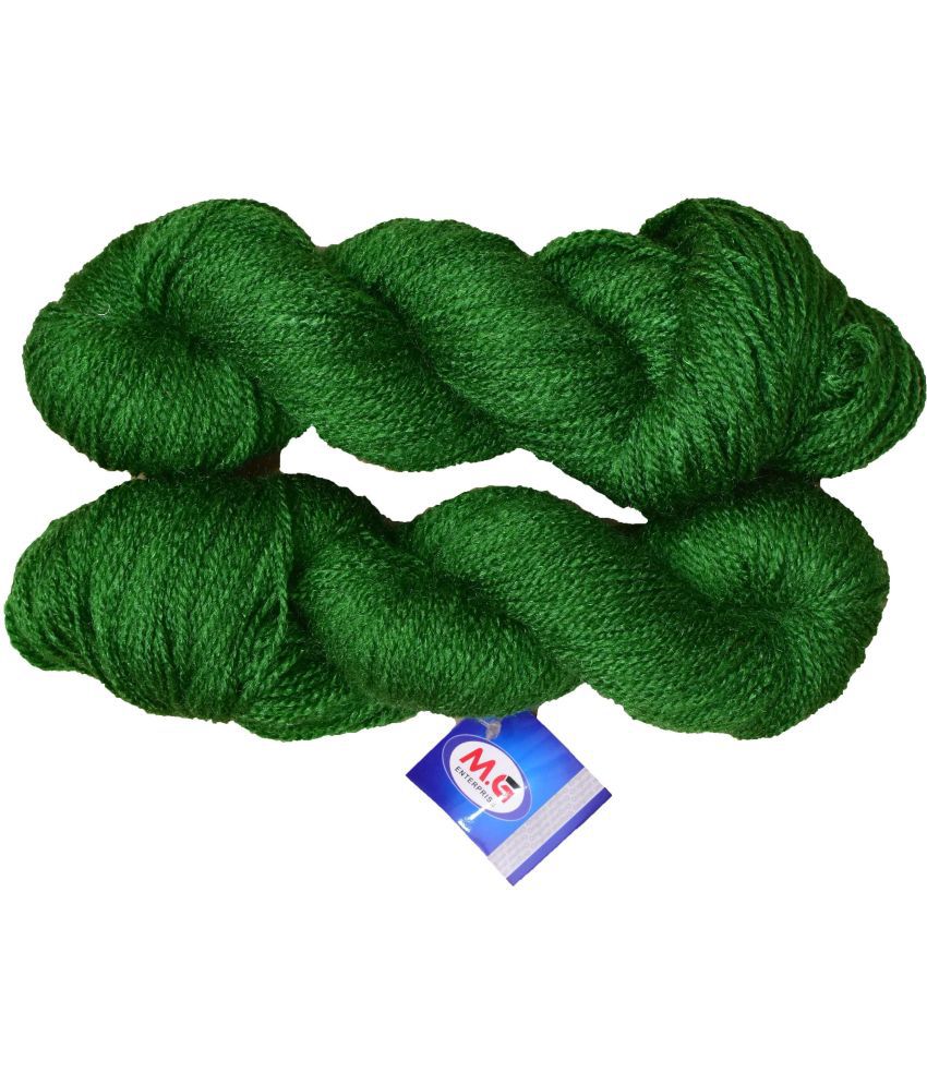     			Popeye Leaf Green (400 gm)  Wool Hank Hand knitting wool / Art Craft soft fingering crochet hook yarn, needle knitting yarn thread dyed
