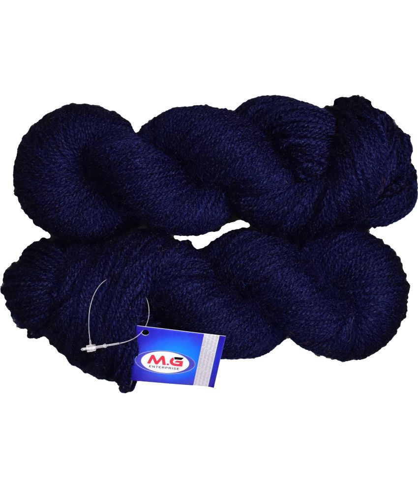     			Popeye Navy (200 gm)  Wool Hank Hand knitting wool / Art Craft soft fingering crochet hook yarn, needle knitting yarn thread dyed