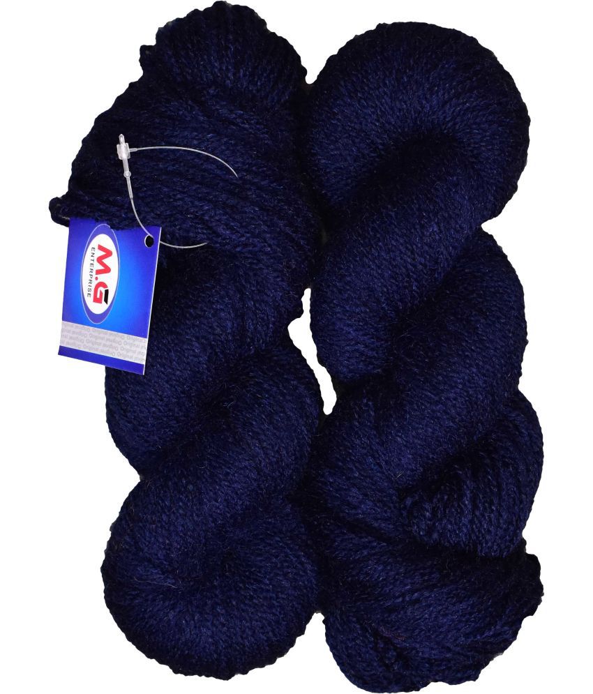     			Popeye Navy (300 gm)  Wool Hank Hand knitting wool / Art Craft soft fingering crochet hook yarn, needle knitting yarn thread dyed