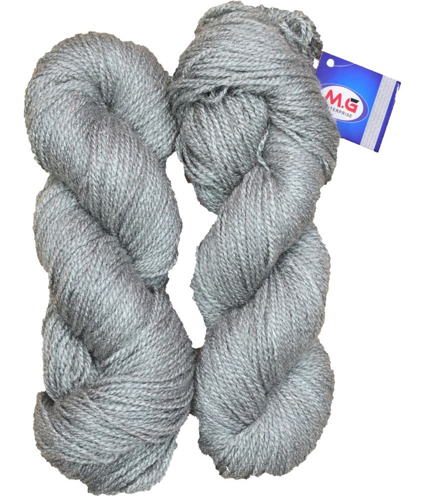     			Popeye Steel Grey (500 gm)  Wool Hank Hand knitting wool / Art Craft soft fingering crochet hook yarn, needle knitting yarn thread dyed