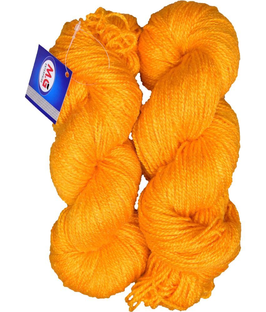     			Popeye Yellow (300 gm)  Wool Hank Hand knitting wool / Art Craft soft fingering crochet hook yarn, needle knitting yarn thread dyed