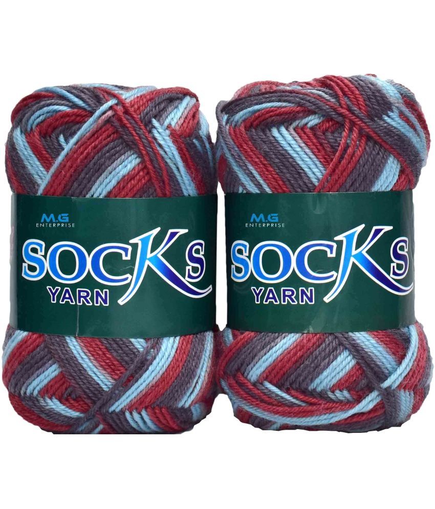     			Premium  Purple Mix II Socks high strength Nylon yarn (  400 g )