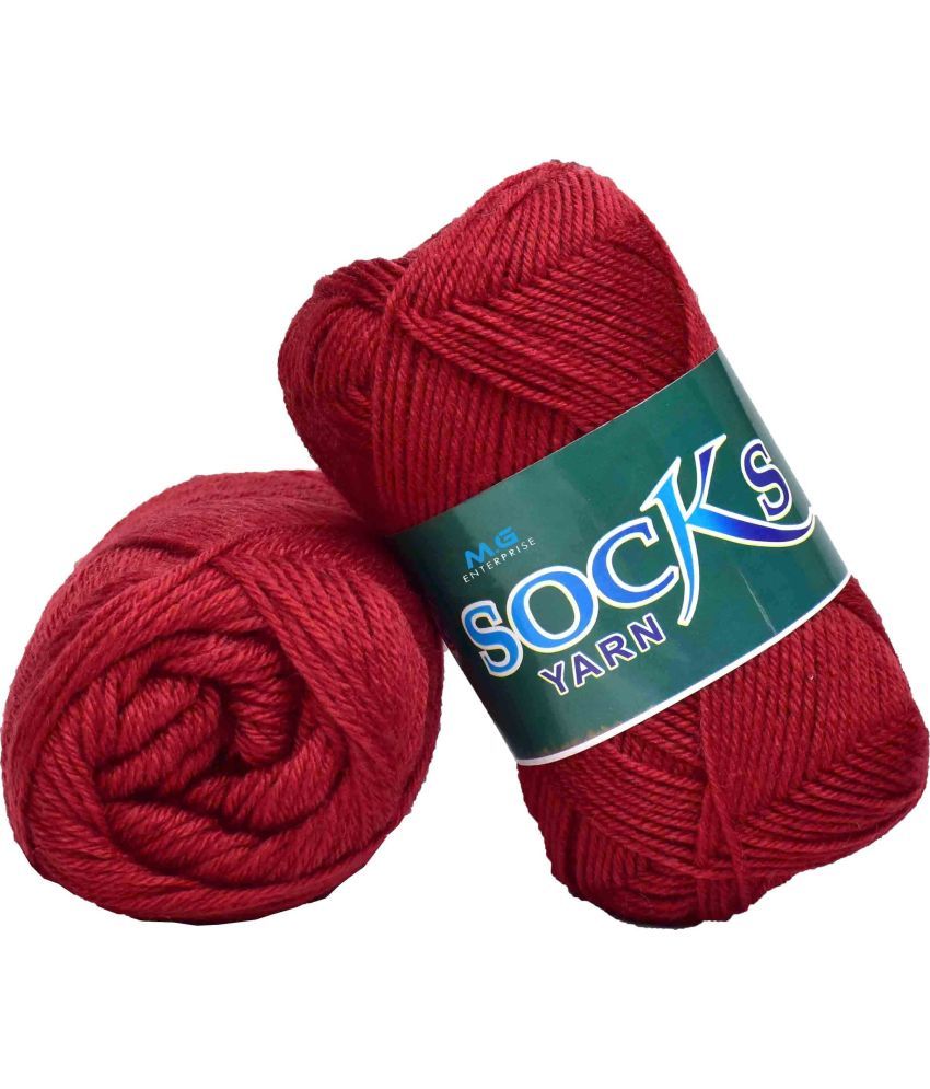     			Premium  Red Socks high strength Nylon yarn (  300 g )