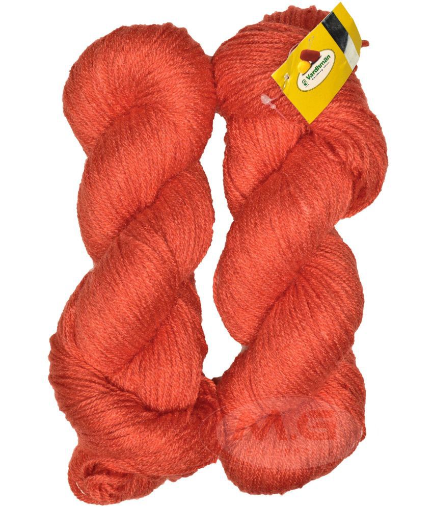     			Represents H VARDHMAN Knitting Yarn Wool Li Orange 200 gm Art-DBD