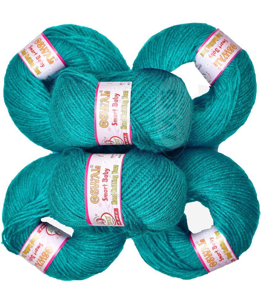     			Represents Oswal 100% Acrylic Wool Teal (8 pc) Baby Soft Yarn ART - HD