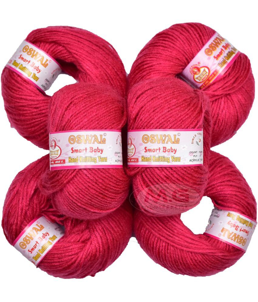     			Represents Oswal 100% Acrylic Wool Rosy (6 pc) Baby Soft Yarn ART - IG