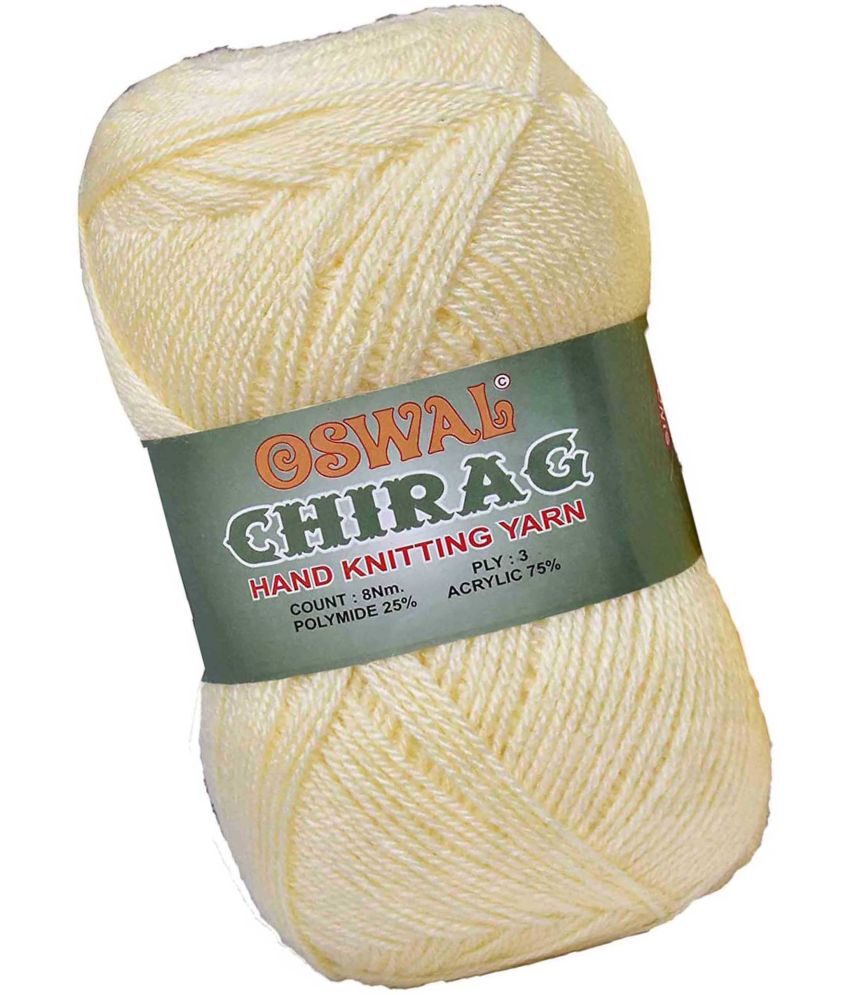     			Represents Oswal Chirag  Cream 600 gms Wool Ball wool V Art-AJEB