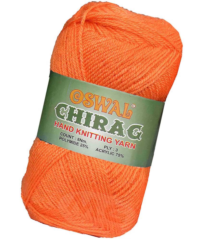     			Represents Oswal Chirag  Orange 400 gms Wool Ball wool F Art-AJFB