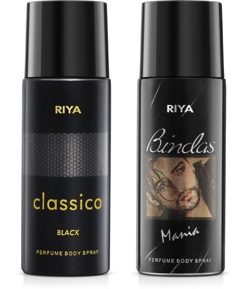     			Riya Classico & Bindas Perfume Body Spray for Men 150 ml Each ( Pack of 2 )