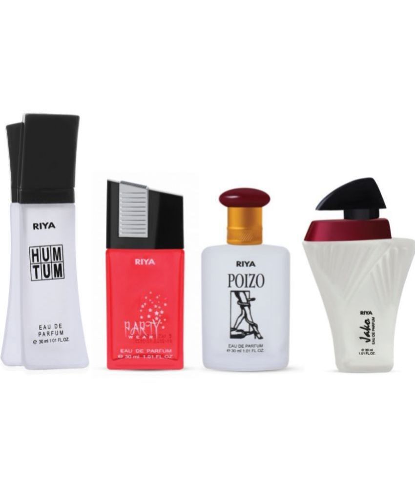     			Riya Hum Tum, Party Wear, Jako & Poizo Eau De Parfum (EDP) For Unisex 40ml Each ( Pack of 4 )