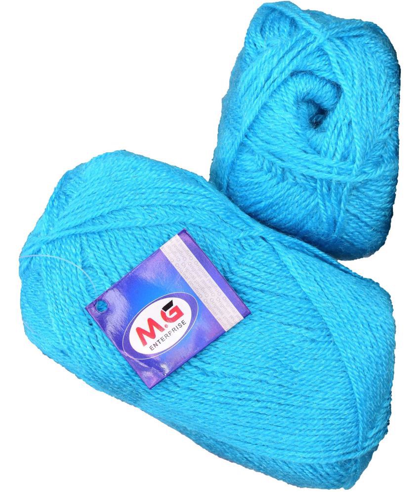    			Rosemary Aqua Blue (400 gm)  Wool Ball Hand knitting wool / Art Craft soft fingering crochet hook yarn, needle knitting yarn thread dyed