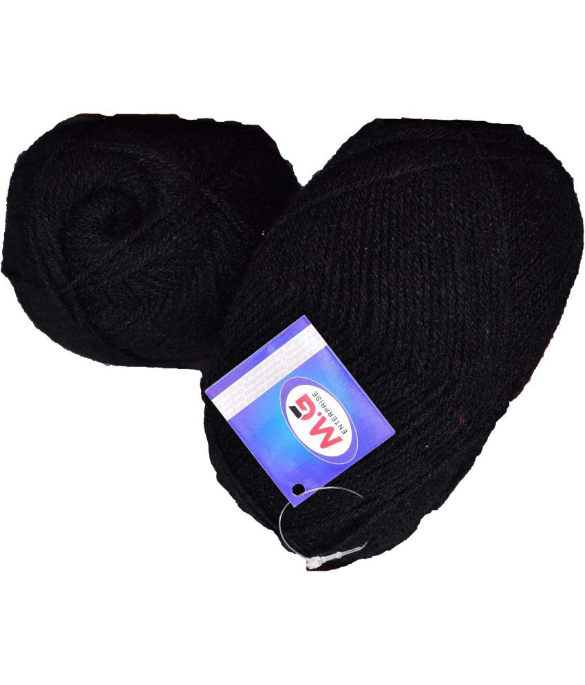     			Rosemary Black  (300 gm)  Wool Ball Hand knitting wool / Art Craft soft fingering crochet hook yarn, needle knitting yarn thread dye A BA