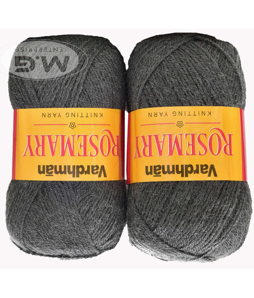     			Rosemary Light Mouse Grey (400 gm)  Wool Ball Hand knitting wool / Art Craft soft fingering crochet hook yarn, needle knitting yarn thread dyed- D EN