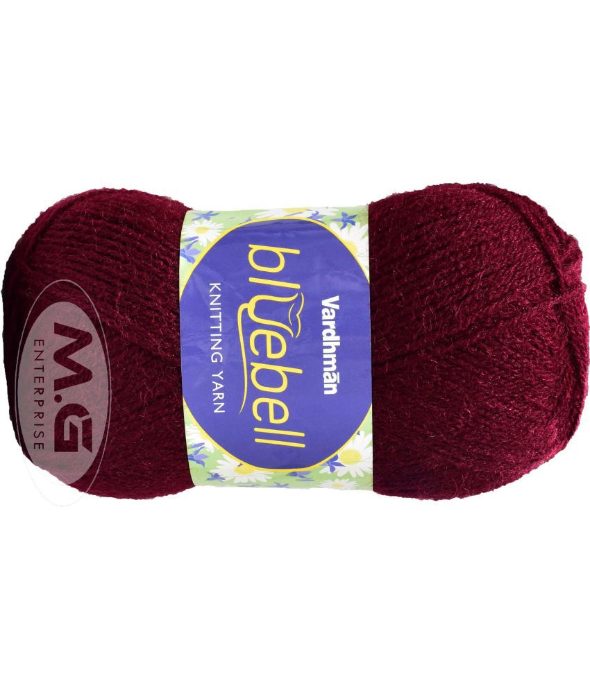     			Rosemary Mehroon (300 gm)  Wool Ball Hand knitting wool / Art Craft soft fingering crochet hook yarn, needle knitting yarn thread dyed- S TN