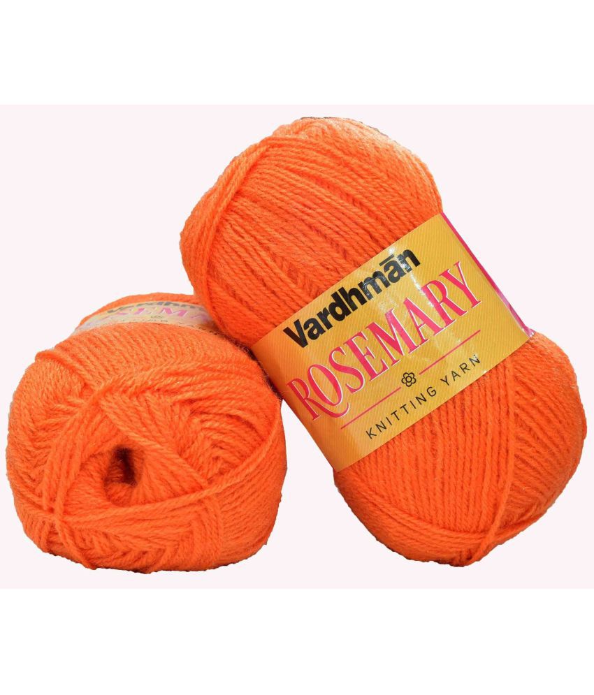     			Rosemary Orange (200 gm) Wool Ball Hand knitting wool / Art Craft soft fingering crochet hook yarn, needle knitting yarn thread dyed-V
