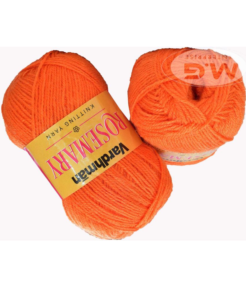     			Rosemary Orange (400 gm)  Wool Ball Hand knitting wool / Art Craft soft fingering crochet hook yarn, needle knitting yarn thread dyed- L ML