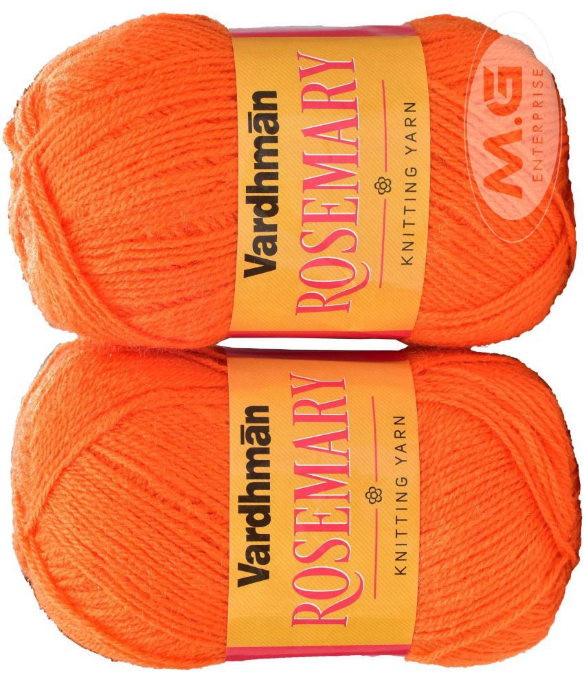     			Rosemary Orange (500 gm)  Wool Ball Hand knitting wool / Art Craft soft fingering crochet hook yarn, needle knitting yarn thread dyed- I JL