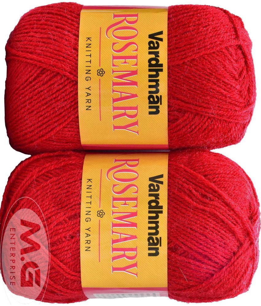     			Rosemary Red (300 gm)  Wool Ball Hand knitting wool / Art Craft soft fingering crochet hook yarn, needle knitting yarn thread dyed- I JM