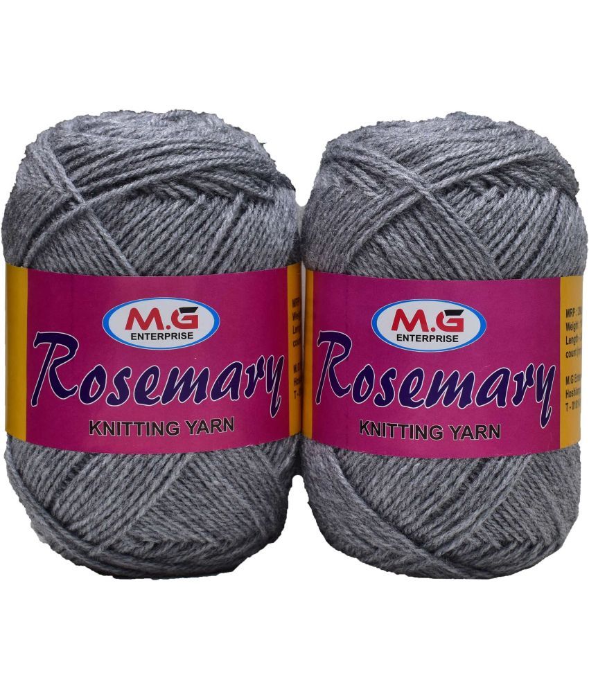     			Rosemary Steel Grey (400 gm)  Wool Ball Hand knitting wool yarn thread dyed