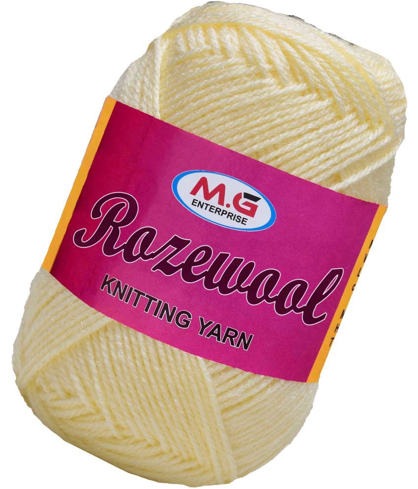     			Rosewool  Cream 300 gms Wool Ball Hand knitting wool- Art-FHH