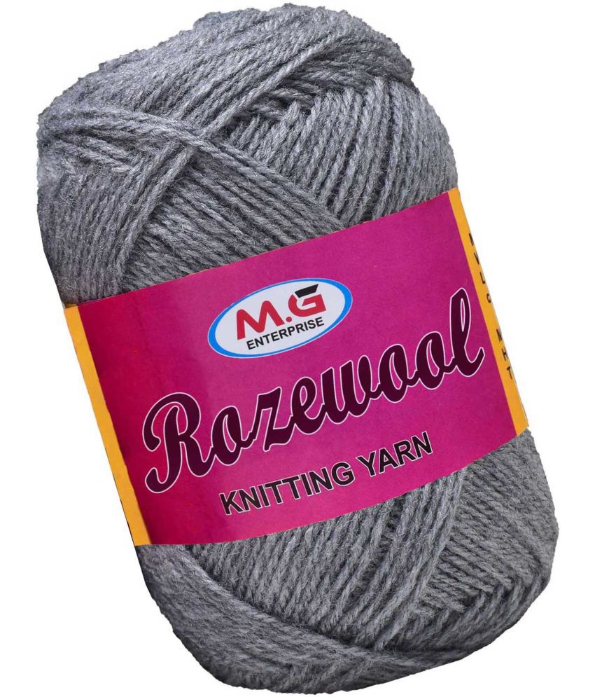     			Rosewool  Silver 400 gms Wool Ball Hand knitting wool- Art-FHE