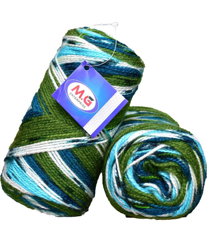     			Spectrum Leaf green (200 gm)  Wool Ball Hand knitting wool / Art Craft soft fingering crochet hook yarn, needle knitting yarn thread dyed