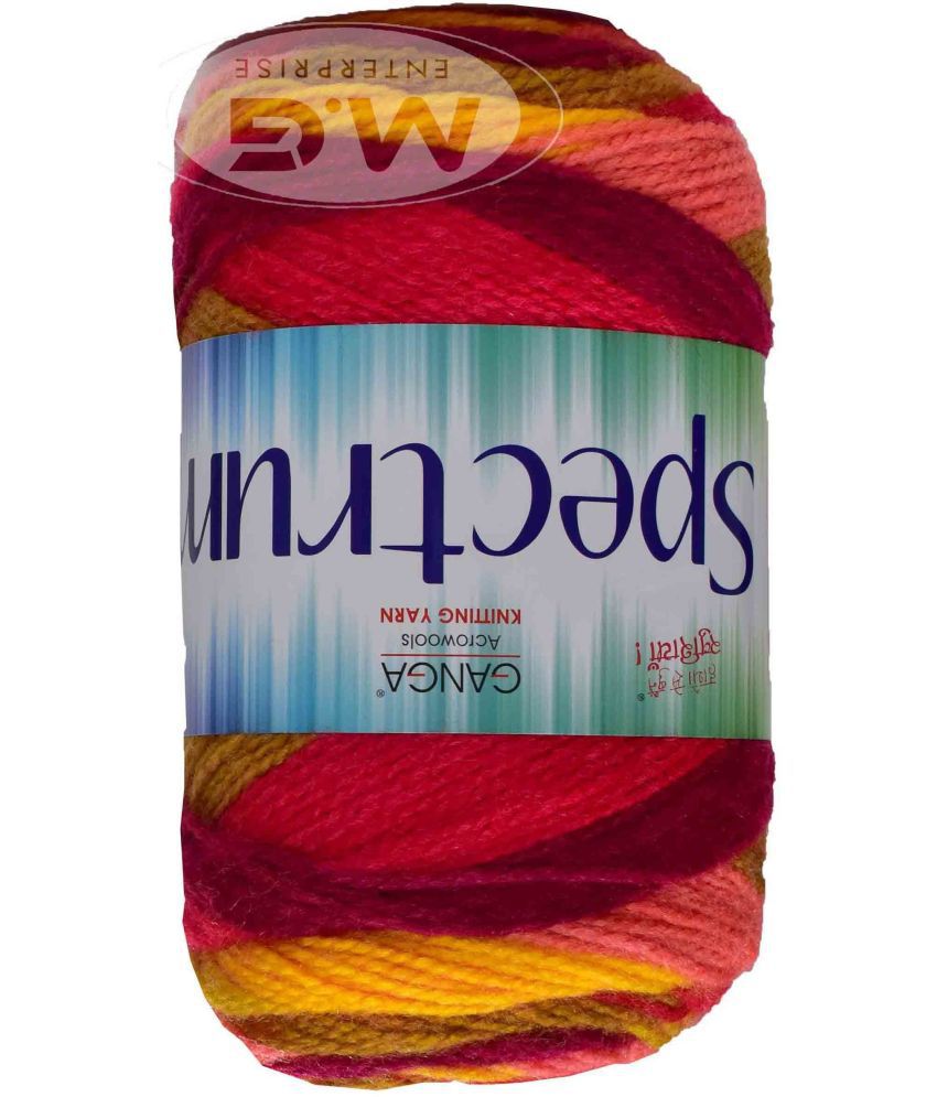     			Spectrum Mostaza (400 gm) Wool Ball Hand knitting wool / Art Craft soft fingering crochet hook yarn, needle knitting , With Needle.-K