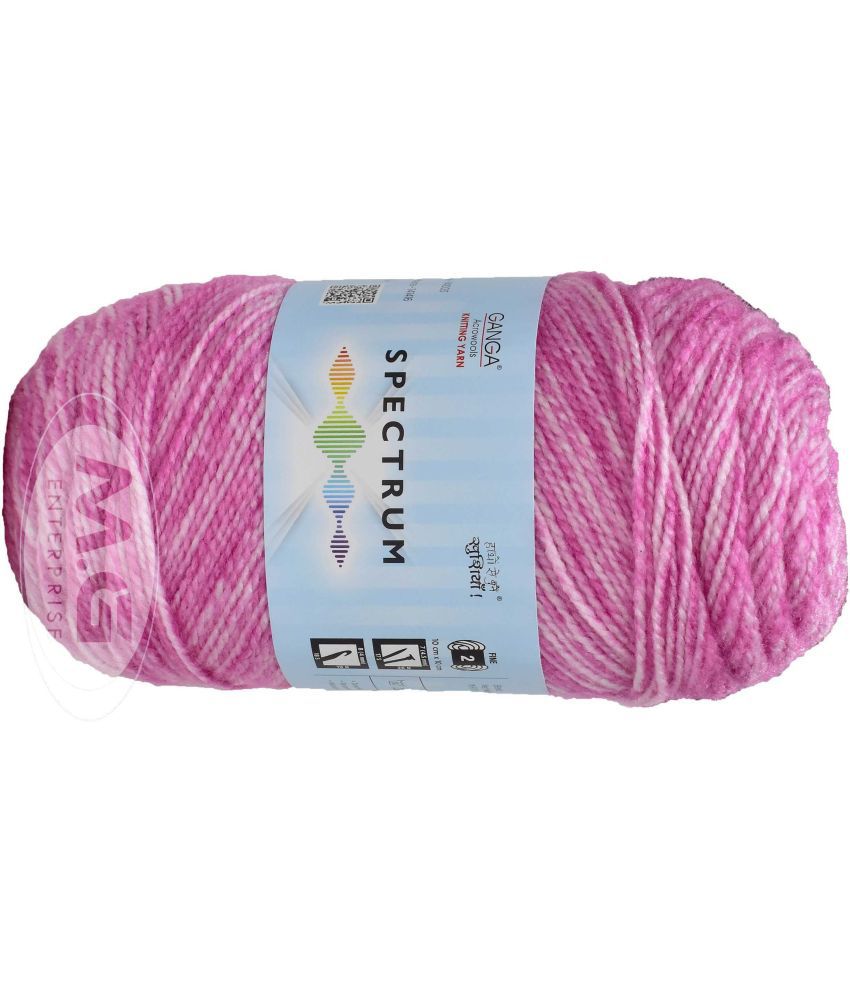     			Spectrum Pink Mix (300 gm)  Wool Ball Hand knitting wool / Art Craft soft fingering crochet hook yarn, needle knitting , With Needle.- D EG